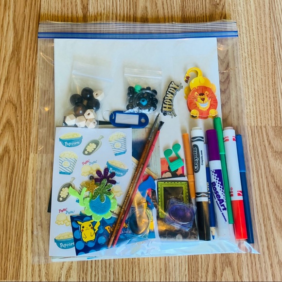 ART FUN pack Set supplies BAG Paper paint sticker kids - Picture 7 of 9